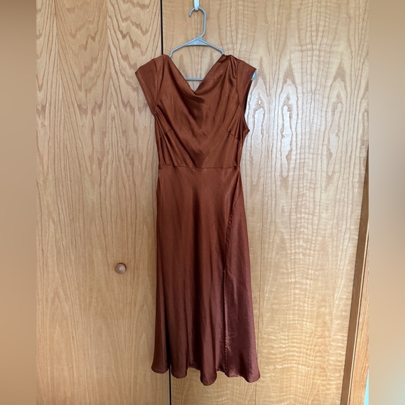 Hello Molly Rust-Brown Midi Dress - Picture 4 of 7
